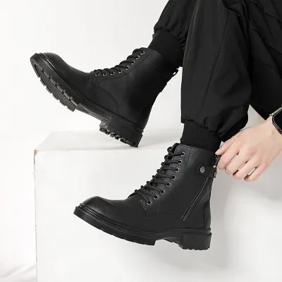Leather Martin Boots